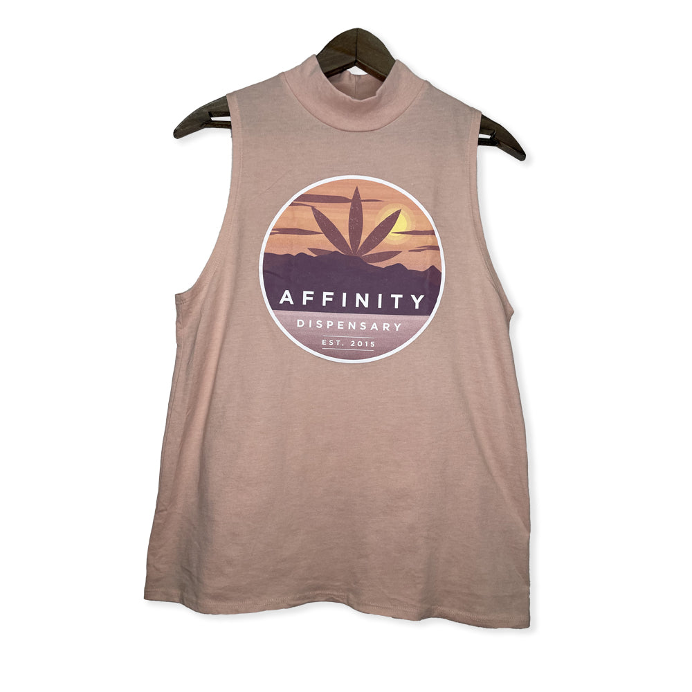 High-Neck Tank Top (Pink)